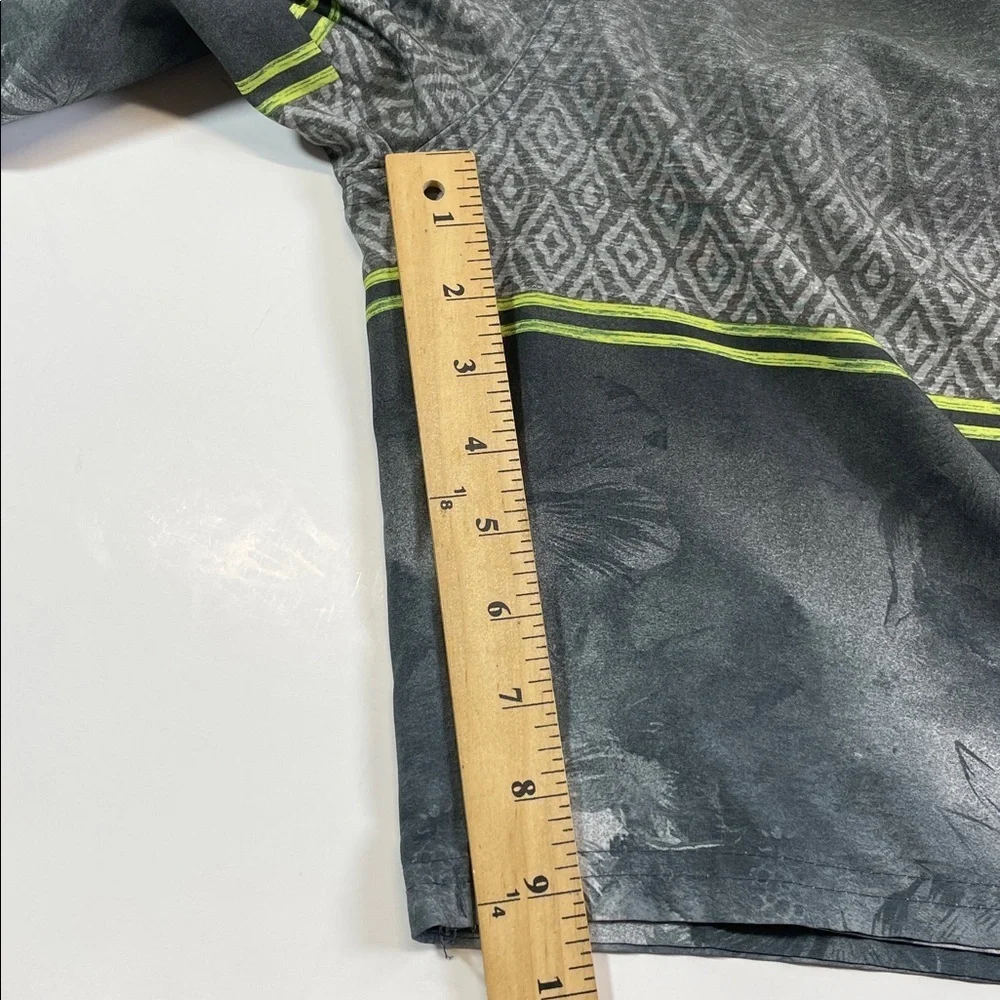 Ocean Current Men’s Board Shorts Size 38 Gray Green Surf Swim Trunks
